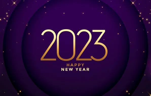 Картинка Новый Год, цифры, happy, New Year, purple, glitter, 2023