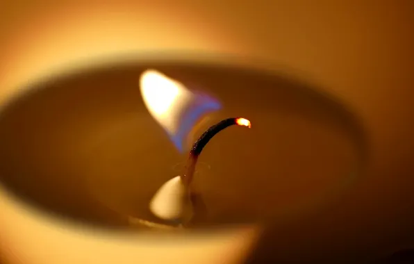 Картинка макро, огонь, свеча