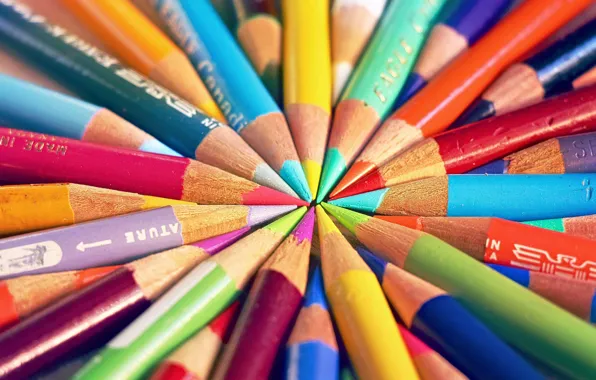 Картинка фон, цвет, карандаши
