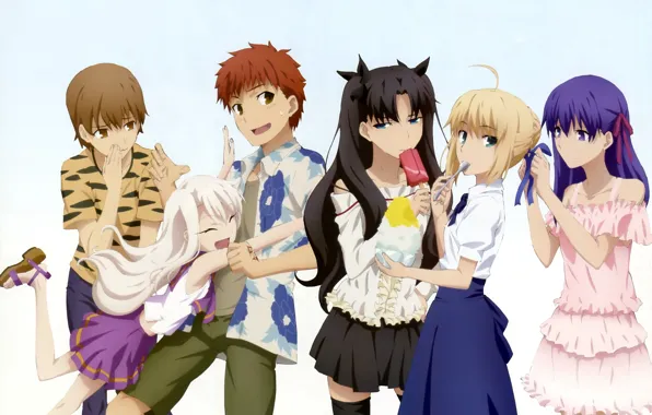 Картинка аниме, арт, персонажи, Fate / Stay Night