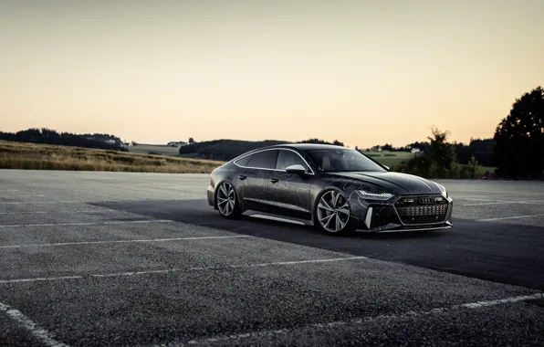 Картинка Audi, чёрный, винил, RS 7, 2020, V8 Biturbo, RS7 Sportback, 4.0 л., 962 л.с., HGP …