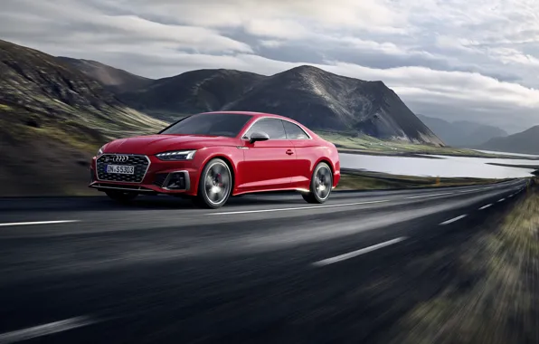 Картинка дорога, Audi, скорость, TDI, Coupe, Audi S5, 2020