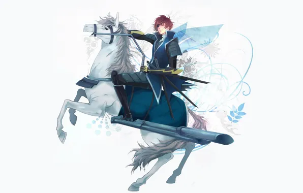 Картинка конь, лошадь, парень, Sengoku Basara, Эпоха Смут