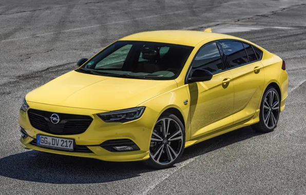 Картинка асфальт, жёлтый, Insignia, Opel, 2018, Insignia Grand Sport