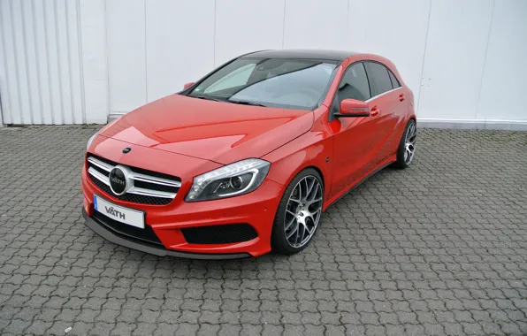 Картинка Mercedes-Benz, Mercedes, Red, Front, W176, A-Class, VÄTH, V 25