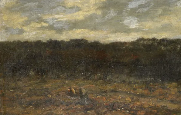 Картинка пейзаж, масло, картина, 1923, Пустошь, Ян Адам Зандлевен, Jan Adam Zandleven