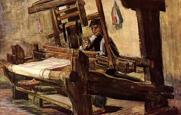Картинка Vincent van Gogh, Weaver 2, ткач