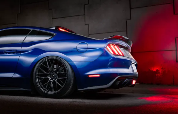 Картинка Ford, вид сзади, tuning, 2018, Mustang GT