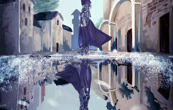 Картинка девушка, отражение, арт, Жанна Д'арк, Fate / Grand Order