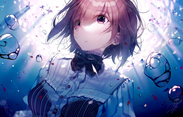Картинка вода, девушка, пузыри, Fate / Grand Order, Судьба великая кампания