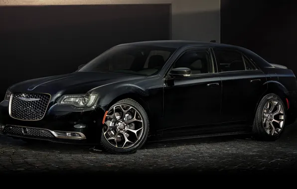 Картинка машина, Chrysler, чёрная, седан, диски, black, сбоку, колёса, Chrysler 300S Alloy Edition, Chrysler 300S