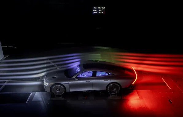 Картинка купе, Mercedes-Benz, испытания, стенд, 2022, Vision EQXX Concept