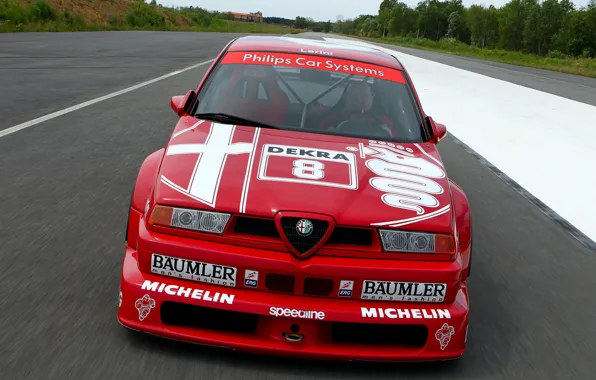 Картинка Капот, Alfa Romeo, Фары, DTM, 1993, Значок, Sports car, Alfa Romeo 155 V6 TI DTM