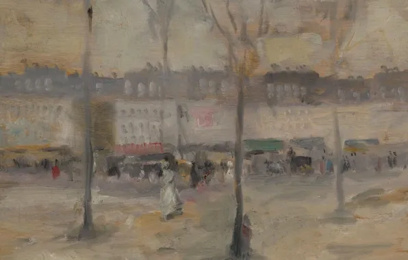 Картинка картина, городской пейзаж, Роберт Генри, Robert Henry, Вид на Париж