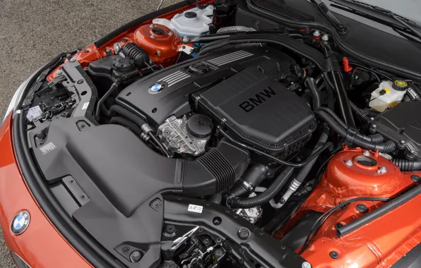 Картинка двигатель, BMW, родстер, 2013, E89, BMW Z4, турбонаддув, Z4, sDrive35is, 335 л.с., рядный шестицилиндровый бензиновый