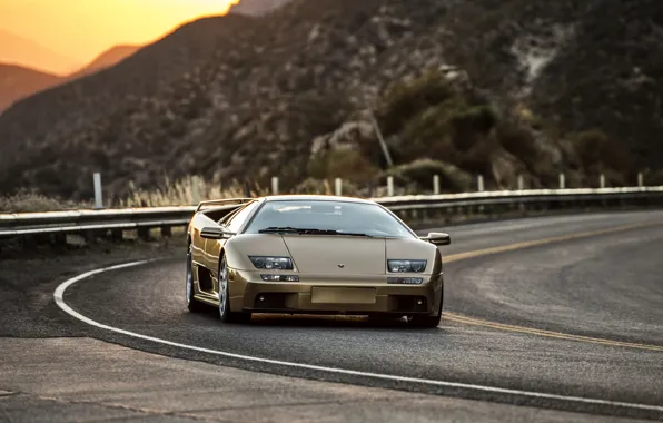 Картинка Lamborghini, Front, Diablo, Road, Face, Diablo VT, Diablo SE