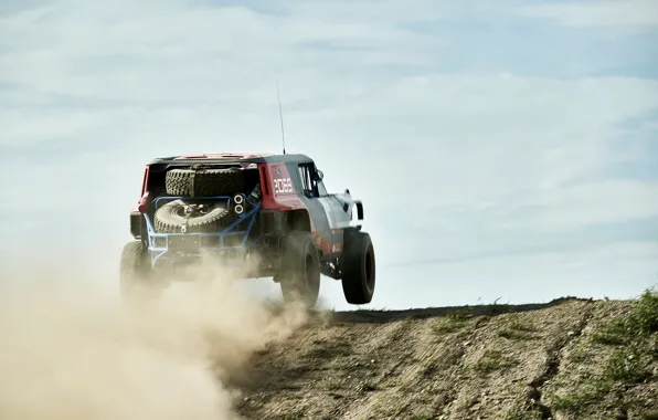 Картинка дорога, небо, Ford, пыль, 2019, Bronco R Race Prototype