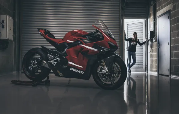 Картинка Red, Ducati, Garage, Superleggera V4