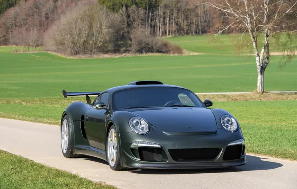 Картинка Porsche, Front, Road, Forest, CTR 3, Clubsport, Ruf
