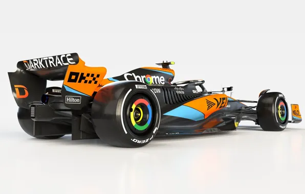 Картинка Формула 1, светлый фон, гоночный болид, 2023, McLaren MCL60