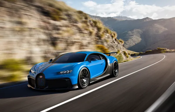 Картинка скорость, Bugatti, гиперкар, Chiron, 2020, Pur Sport