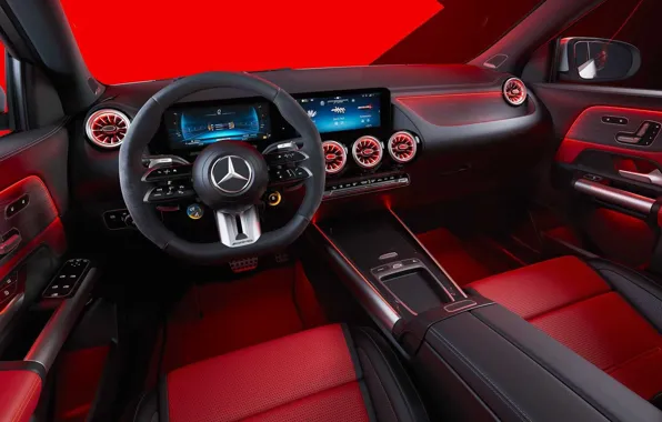 Картинка Mercedes-Benz, интерьер, Мерседес, салон автомобиля, GLB, 2023, GLB-Class, X247
