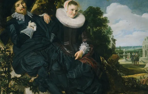 Картинка масло, картина, холст, Frans Hals, Свадебный Портрет, 1622, Франс Халс