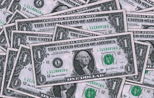 Картинка USA, США, Купюры, Деньги, Dollar, Доллар, George Washington, Валюта, Доллары, Dollars, Джордж Вашингтон, Банкноты