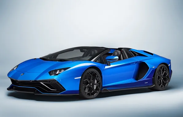 Картинка скорость, технологии, Lamborghini, спорт кар, светлый фон, экстерьер, 2022, Lamborghini Aventador LP780-4 Ultimae Roadster, Ламборджини …