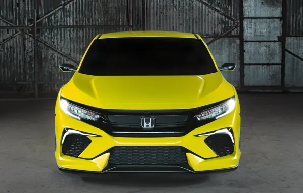 Картинка купе, Honda, вид спереди, 2015, Civic Concept