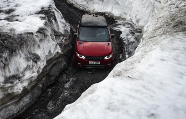 Картинка снег, Land Rover, Range Rover, Range Rover Sport, 2016, V8, 510 л.с., 5.5 л.