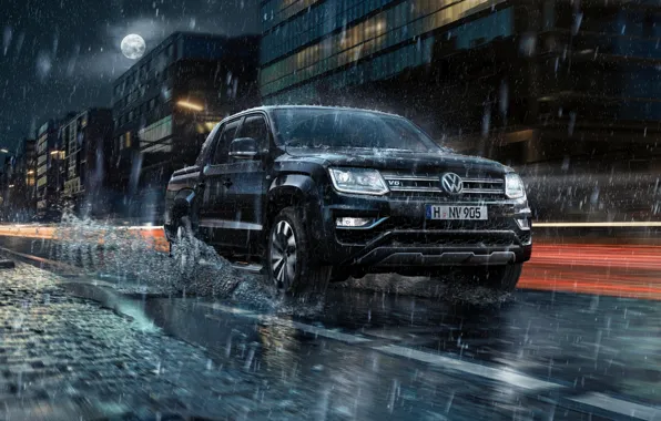 Картинка дождь, Volkswagen, пикап, Amarok, V6