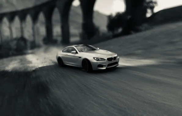 Картинка HDR, BMW, Drift, Bridge, Coupe, Game, BMW M6, BMW M6 Coupe, FM7, UHD, Forza Motorsport …