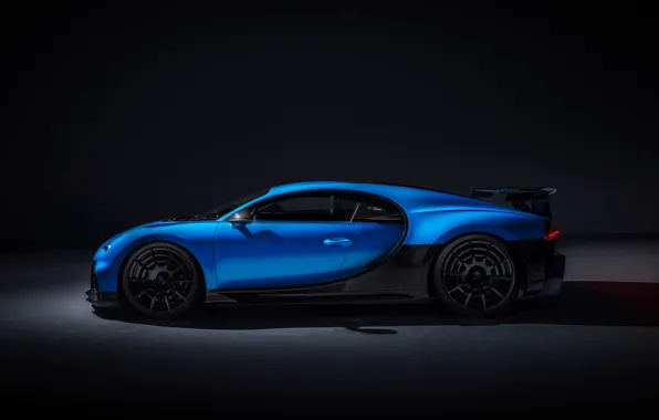 Картинка Bugatti, вид сбоку, гиперкар, Chiron, 2020, Pur Sport