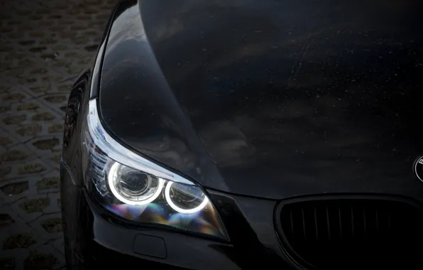 Картинка BMW, Light, Side, E60, Sight, Angel eye