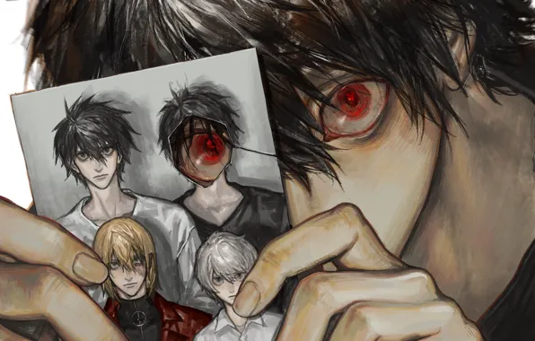 Картинка фото, парни, Death Note, Near, Beyond Birthday, Mello, L Lawliet, Death Note Another Note