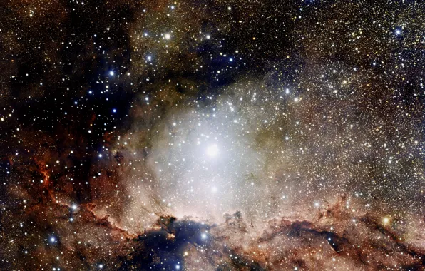 Картинка Stars, Nebula, Chili, NGC 6188, Paranal Observatory, Open Star Cluster, Constellation of Ara, VLT Survey …