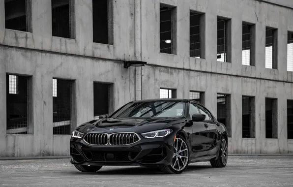 Картинка чёрный, купе, BMW, строение, Gran Coupe, 2020, 8-Series, 2019, четырёхдверное купе, M850i xDrive, 8er, G16