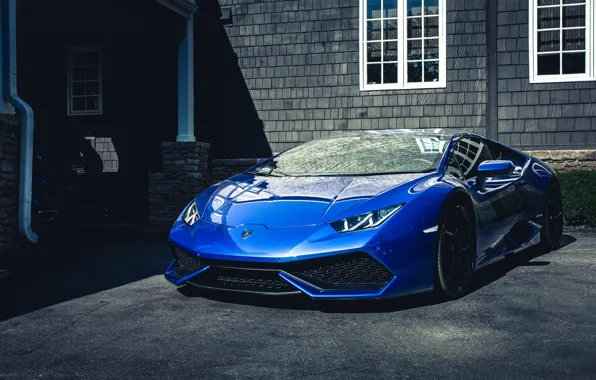 Картинка Lamborghini, Windows, Blue, V10, VAG, Huracan, Sight