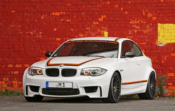 Картинка BMW, Front, 2011, White, e82, 1 Series, APP Europe