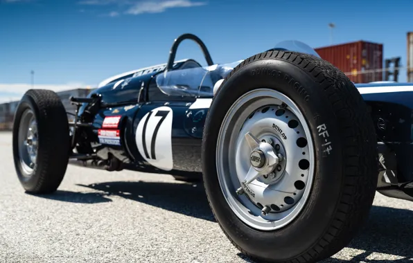 Картинка Cooper, Колеса, Formula 1, Classic car, 1961, Sports car, Шина, Cooper T54, Indianapolis 500, Indianapolis …