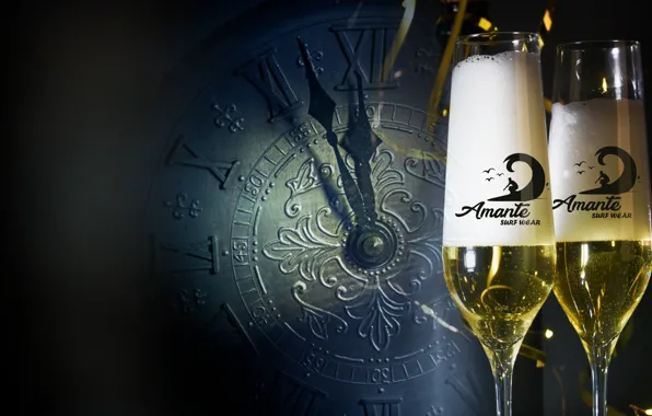 Картинка logo, champagne glass, amante, Reveillon