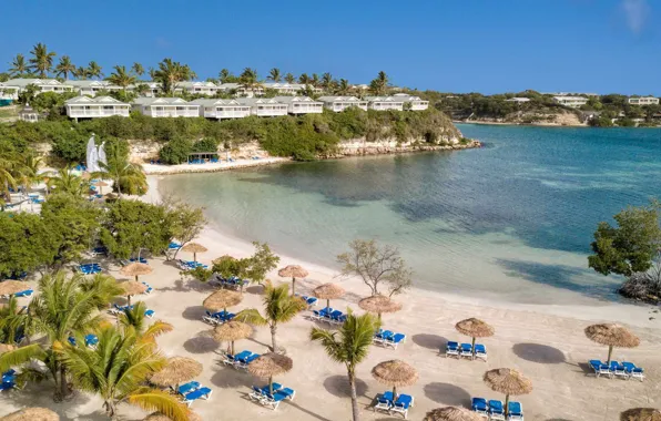 Картинка море, пляж, отдых, Карибы, Антигуа и Барбуда, The Verandah Resort & Spa