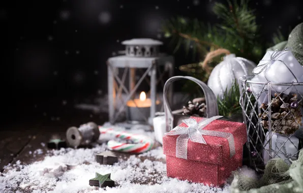 Картинка праздник, подарок, игрушки, новый год, декор, композиция, Iryna Melnyk