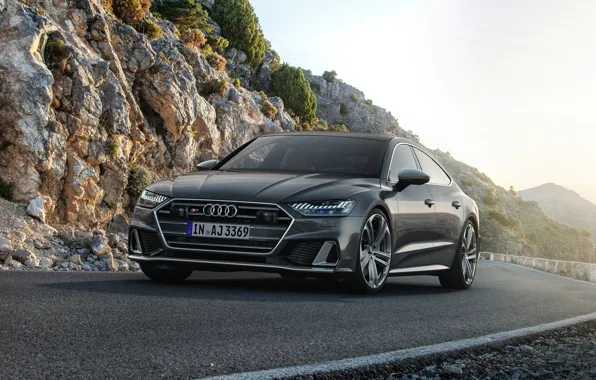 Картинка Audi, Audi A7, на дороге, 2019, S7 Sportback