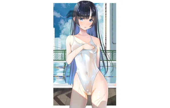 Картинка kawaii, girl, hot, sexy, wet, sexy girl, anime, swimsuit, babe, cute, sexy babe, anime girl, …