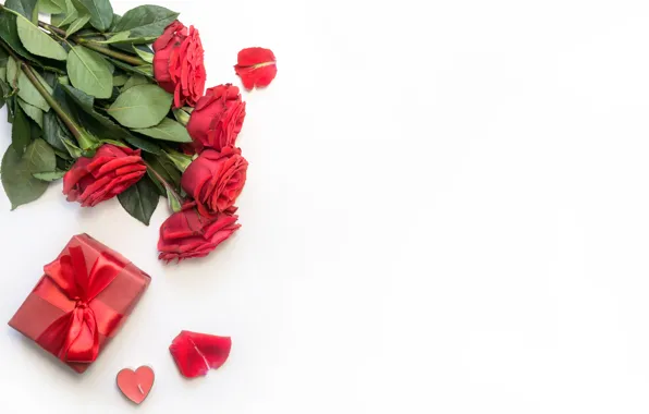 Картинка подарок, розы, букет, День Сятого Валентина
