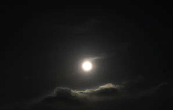 Картинка moon, sky, clouds, darkness