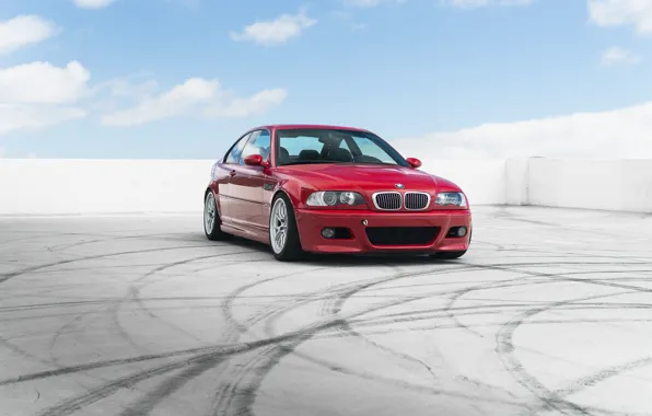 Картинка BMW, Red, E46, M3