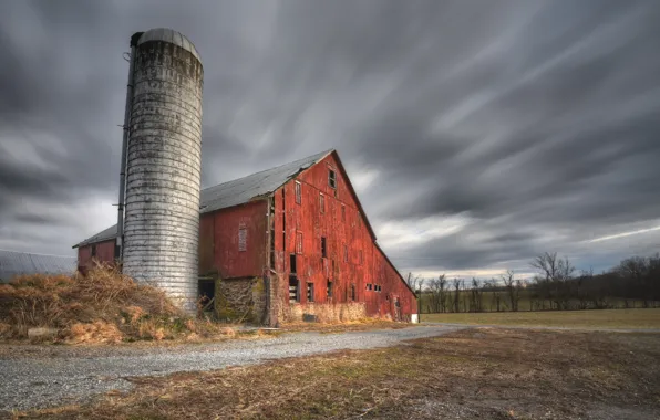 Картинка Pennsylvania, Afternoon Barn, Butler Township, Center Mills